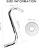 Nearmoon S Shaped Shower Head Riser Pipe, Shower Head Extender Arm with Flange, Standard 1/2" Connection- Bathroom Accessory, 12 Inch (1 Pack, Chrome.