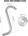NearMoon S Shaped Shower Head Riser Pipe, Shower Extender Arm with Flange, Standard 1/2" Connection- Bathroom Accessory, 12 Inch (1 Pack, Brushed Nickel.