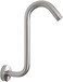 NearMoon S Shaped Shower Head Riser Pipe, Shower Extender Arm with Flange, Standard 1/2" Connection- Bathroom Accessory, 12 Inch (1 Pack, Brushed Nickel.