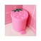 BxuxJar Strawberry Trash Can, 1 Gallon Desk Plastic Cute Trash Can Kawaii Small Srawberry Garbage Can for Bedroom with 5 Rolls Garbage Bag and 20 PCS 3D Cartoon Stickers(Random Style.