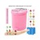 BxuxJar Strawberry Trash Can, 1 Gallon Desk Plastic Cute Trash Can Kawaii Small Srawberry Garbage Can for Bedroom with 5 Rolls Garbage Bag and 20 PCS 3D Cartoon Stickers(Random Style.