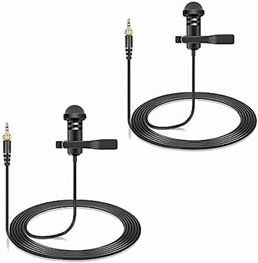 weishan 2-Pack Lavalier Lapel Microphone Compatible with Sennheiser Wireless System Bodypack Transmitter, Omnidirectional Condenser Mic for YouTube, Lectures, Living Performance.