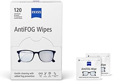 ZEISS AntiFOG Wipes, 120 Count.