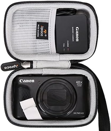 حقيبة تخزين صلبة للسفر من Aproca، لكاميرا Canon PowerShot SX740 / SX620 HS الرقمية.