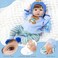 Milidool 22-Inch Reborn Baby Boy Doll with Plush Teddy, Accessories - Realistic Newborn Silicone Boy Doll for Age 3, Birthday Gift.