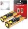 مصباح LASFIT 194 LED أبيض 6000K، T10 168 2825 W5W بديل لمصباح القبة، ومصباح الخريطة، ومصباح الباب، ومصباح الترحيب، ومصباح لوحة الترخيص، ومصباح صندوق السيارة - فائق السطوع (عبوة من 2).