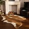 BENRON Premium Faux Cowhide Rug, Cow Print, Rustic Western Rugs for Living Room Bedroom, Irregular Animal Skin Hides, 4. 6 x 5. 2ft, Anti-Skid Cool Carpets for Cowboy Cowgirl Home Decor, Khaki Brown.
