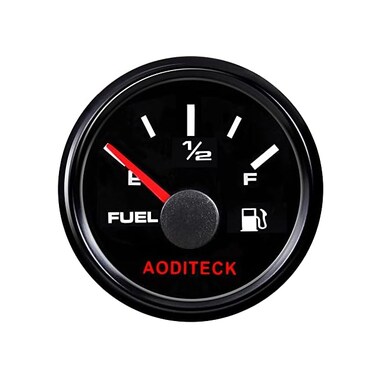 مقياس وقود بحري AODITECK 240-33ohm للقوارب، مقياس مستوى الوقود للسيارات والشاحنات والمركبات التي تعمل بالديزل، مقياس بديل لما بعد البيع للسيارات والشاحنات والمركبات وسيارات الدفع الرباعي مع إضاءة خلفي