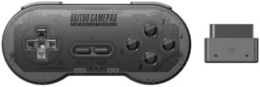 8BitDo Sn30 2. 4G Wireless Gamepad for Original SNES/SFC (Transparent Edition.