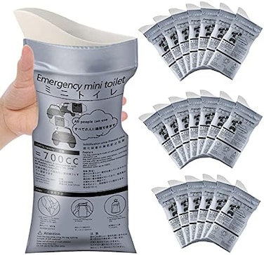 Moodooy Disposable Emergency Urinal Bag, 8 12 20 PCS Portable Camping Pee Bags, Travel Pee Bags, Traffic Jam Emergency Portable Urine Bag, Vomit Bags, for Men Women Kids Children Patient.