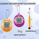 SAFSOU 3 Pieces of Virtual Electronic Digital pet Keychain Keychain Electronic pet Nostalgic Virtual Digital pet Retro Handheld pet Machine (3 Pieces, Rose red Yellow Blue.