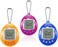 SAFSOU 3 Pieces of Virtual Electronic Digital pet Keychain Keychain Electronic pet Nostalgic Virtual Digital pet Retro Handheld pet Machine (3 Pieces, Rose red Yellow Blue.