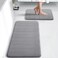 Yimobra Bathroom Rugs Sets 2 Piece, Soft Absorbent Memory Foam Bath Mats Set, Dry Fast Bath Mat, Machine Washable Bath Rug Set for Bathroom, 17x2444. 1x24 Inches, Gray.