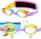 RUIGAO Swim Goggles For Kids 6-14, Kids Goggles for Swimming, Rainbow Swim Goggles with Strap Cover for Girls （ MermaidUnicorn.