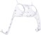 eXtremeRate Clear Decorative Trim Shell Compatible with p s 5 Controller, DIY Replacement Clip Shell, Custom Plates Cover Compatible with p s 5 Controller with Accent Rings.