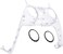 eXtremeRate Clear Decorative Trim Shell Compatible with p s 5 Controller, DIY Replacement Clip Shell, Custom Plates Cover Compatible with p s 5 Controller with Accent Rings.