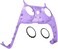 eXtremeRate Clear Atomic Purple Decorative Trim Shell Compatible with p s 5 Controller, DIY Replacement Clip Shell, Custom Plates Cover Compatible with p s 5 Controller with Accent Rings.