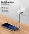 HOTNOW Short USB C Cable Right Angle 1ft, [3Pack 1ft] Portable USB-C Charger Nylon Braided Fast Charging Cord for Samsung Galaxy S10 S9 S8 Plus Note 9 8,Power Bank and Other Type c Devices.