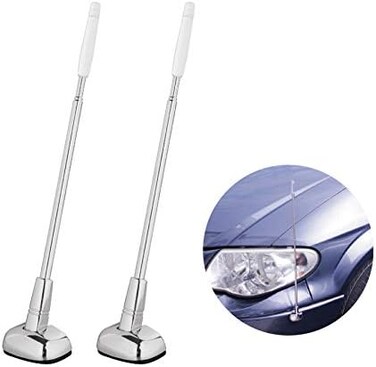 Hypersonic 2-Pack Car Bumper Corner Antenna Pole Adjust Driving Parking Marker Protector for Green Hand in Driving Fit Universal Car.