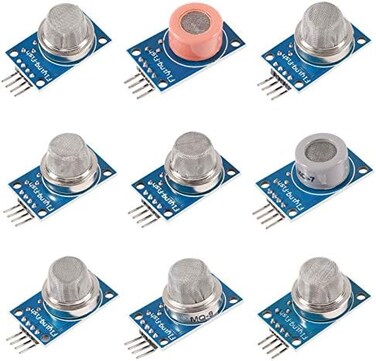 UMLIFE 9PCS/Lot Gas Detection Sensor Module MQ-2 MQ-3 MQ-4 MQ-5 MQ-6 MQ-7 MQ-8 MQ-9 MQ-135 Sensor Module for Arduino.