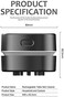 ODISTAR Desktop Vacuum Cleaner,Mini Table dust Sweeper Energy Saving,High Endurance up to 400 mins,Cordless360&ordm; Rotatable Design for Cleaning Hairs,Crumbs,Computer Keyboard (Black Charging.