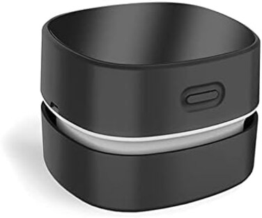 ODISTAR Desktop Vacuum Cleaner,Mini Table dust Sweeper Energy Saving,High Endurance up to 400 mins,Cordless360&ordm; Rotatable Design for Cleaning Hairs,Crumbs,Computer Keyboard (Black Charging.