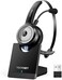 TECKNET Bluetooth 5. 0 Headset with Microphone for PC, USB Wireless Headset with Mic for Work, 40Hrs Worktime AI Noise Cancelling On Ear Bluetooth Headphones with Charging Base for Laptop/Call Center.