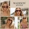 Madison Avenue 2 Pack Classic Vintage Sunglasses for Women, Fashion Sun Glasses with UV400 Protection.