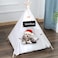 GeerDuo Pet Teepee Dog (سرير PuppyCat - خيم محمولة للحيوانات الأليفة للكلاب (PuppyCat (أبيض.