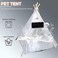 GeerDuo Pet Teepee Dog (سرير PuppyCat - خيم محمولة للحيوانات الأليفة للكلاب (PuppyCat (أبيض.