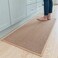 MontVoo Kitchen Rugs and Mats Non Skid Washable, Absorbent Runner Rugs for Kitchen, Front of Sink, Kitchen Mats for Floor (Beige, 20"x47".
