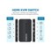 DGODRT HDMI KVM Switch, USB KVM Selector for 4 Computers Sharing 1 Monitor and 3 USB Devices, Switcher Box for Mouse, Keyboard, Scanner, Printer.