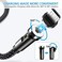 Terasako Magnetic Charging Cable 5-Pack (3/3/6/6/10FT- 540 Rotating Magnetic Phone Charger Cable with LED Light - 90 Angle Connector, Nylon-Braided Cords (Black.