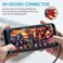 Terasako Magnetic Charging Cable 5-Pack (3/3/6/6/10FT- 540 Rotating Magnetic Phone Charger Cable with LED Light - 90 Angle Connector, Nylon-Braided Cords (Black.