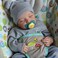 JIZHI Lifelike Reborn Baby Dolls - 17 Inch Realistic Newborn Baby Dolls Real Life Baby Dolls Full Vinyl Poseable Body Sleeping Baby Boy with Feeding Kit for Children 3.