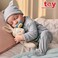 JIZHI Lifelike Reborn Baby Dolls - 17 Inch Realistic Newborn Baby Dolls Real Life Baby Dolls Full Vinyl Poseable Body Sleeping Baby Boy with Feeding Kit for Children 3.
