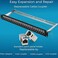 Rapink Patch Panel 24 Port Cat6A with Inline Keystone 10G Support, Coupler Patch Panel STP Shielded 19-Inch with Removable Back Bar, 1U Network Patch Panel for Cat7, Cat6, Cat6A, Cat5e.
