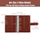 Antner A6 PU Leather Notebook Binder Refillable 6 Ring Binder for A6 Filler Paper, Loose Leaf Personal Planner Binder Cover with Magnetic Buckle Closure, Brown.
