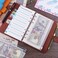 Antner A6 PU Leather Notebook Binder Refillable 6 Ring Binder for A6 Filler Paper, Loose Leaf Personal Planner Binder Cover with Magnetic Buckle Closure, Brown.