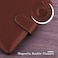 Antner A6 PU Leather Notebook Binder Refillable 6 Ring Binder for A6 Filler Paper, Loose Leaf Personal Planner Binder Cover with Magnetic Buckle Closure, Brown.