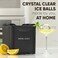 BERLINZO Premium Berlinzo Clear Ice Ball Maker - Whiskey Ice Ball Maker Mold Large 2. 4 Inch - Crystal Clear Ice Maker Sphere - Clear Ice Cube Maker with Storage Bag - Clear Ice Mold for Ball Ice Make