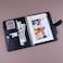 Antner A5 PU Leather 6-Ring Notebook Binder Cover for Filler Paper, Refillable Personal Planner Budget With Magnetic Buckle Closure, Black.