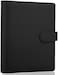 Antner A5 PU Leather 6-Ring Notebook Binder Cover for Filler Paper, Refillable Personal Planner Budget With Magnetic Buckle Closure, Black.