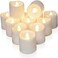 Homemory 12Pack Timer Flameless LED Votive Candles, Long Lasting Battery Operated Tea Light with Timers, 6 Hours On and 18 Hours Off Cycle Automatically for Wedding, Table Decorations (Warm White.