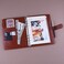 Antner A5 PU Leather Binder Refillable 6-Ring Notebook Binder Cover for A5 Filler Paper, Refillable A5 Personal Planner Binder with Magnetic Buckle Closure, Brown.
