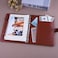 Antner A5 PU Leather Binder Refillable 6-Ring Notebook Binder Cover for A5 Filler Paper, Refillable A5 Personal Planner Binder with Magnetic Buckle Closure, Brown.