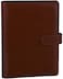 Antner A5 PU Leather Binder Refillable 6-Ring Notebook Binder Cover for A5 Filler Paper, Refillable A5 Personal Planner Binder with Magnetic Buckle Closure, Brown.