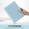 Sooez A5 Notebook Photocard Binder, 6 Budget Binder Ring Planner, Stylish Loose Leaf Personal Organizer Binder Cover with Magnetic Buckle, PU Leather Binder Women with Macaron Colors (Mint Blue.