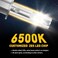 مصابيح أمامية LED من نوع AUXITO H1، 12000 لومن لكل مجموعة، 6500 كلفن أبيض زينون، مصابيح أمامية لاسلكية صغيرة الحجم، عبوة من قطعتين.