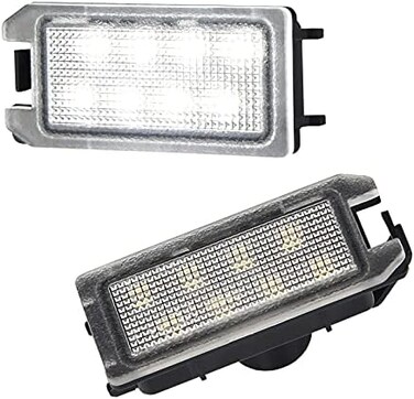 مجموعة مصابيح لوحة ترخيص LED من MbuyDIY متوافقة مع سيارات جراند شيروكي WK 14-17 باتريوت 2014-2021، لون أبيض 6000K، عبوة من قطعتين.